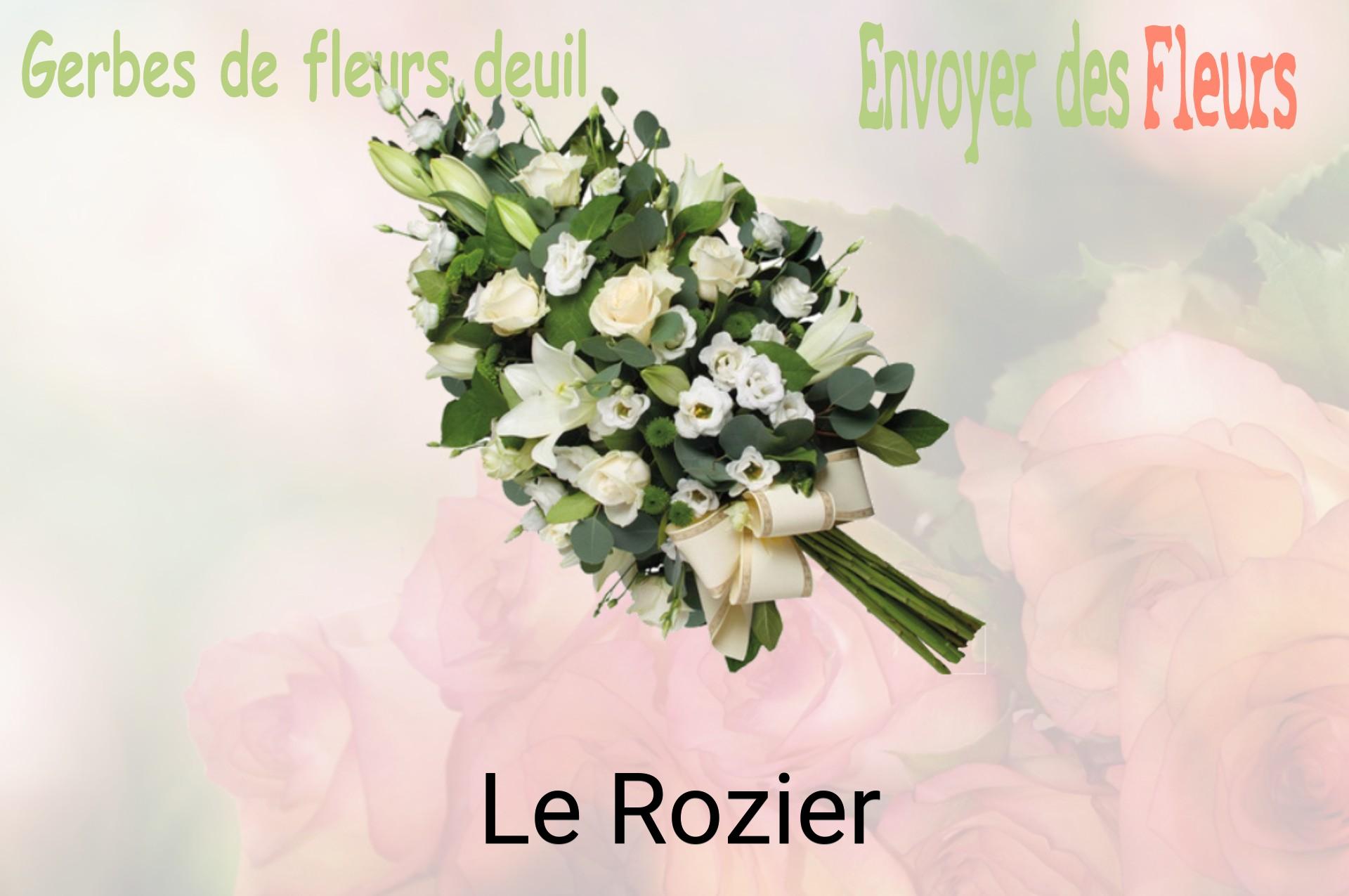 Gerbe de fleurs de deuil livrée à Le Rozier